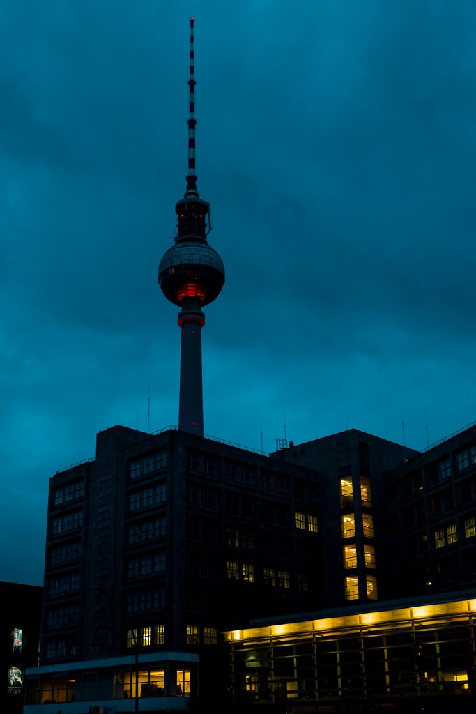 Blue Hour Over Alexanderplatz / Berlin City